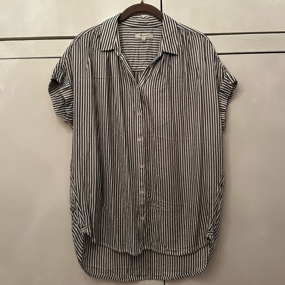 White and black striped shirt